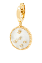 Capricorn Mini Constellation Charm, 18k Yellow Gold, Mother of Pearl & Diamonds